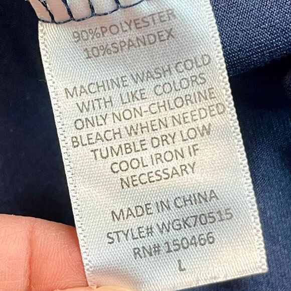 Market & Spruce Navy Blue T-Shirt A-Line Short Sleeve Pocket Dress Large - Picture 5 of 6